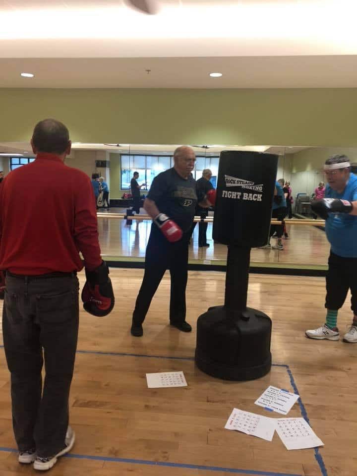 Rock Steady class at senior living community Westminster Village West Lafayette