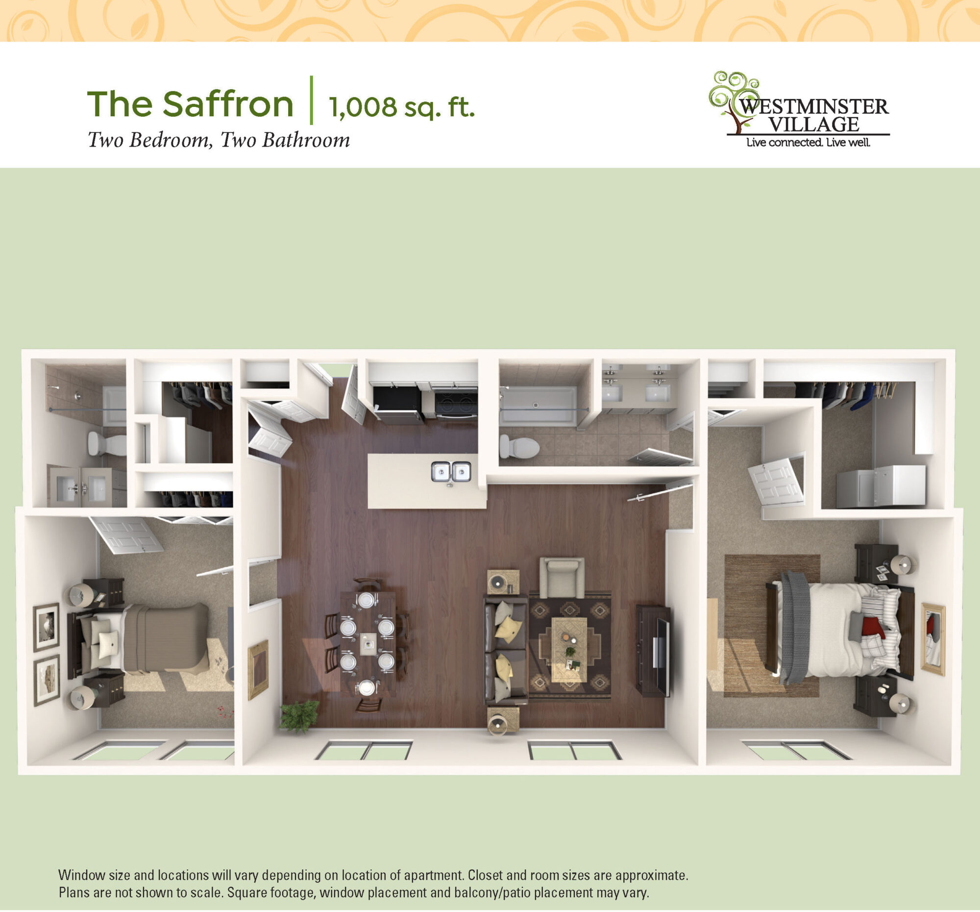 Independent Senior Living Saffron Floorplan